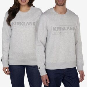 Kirkland Signature Light Gray Crewneck Sweater  Unisex Men XL Women XXL